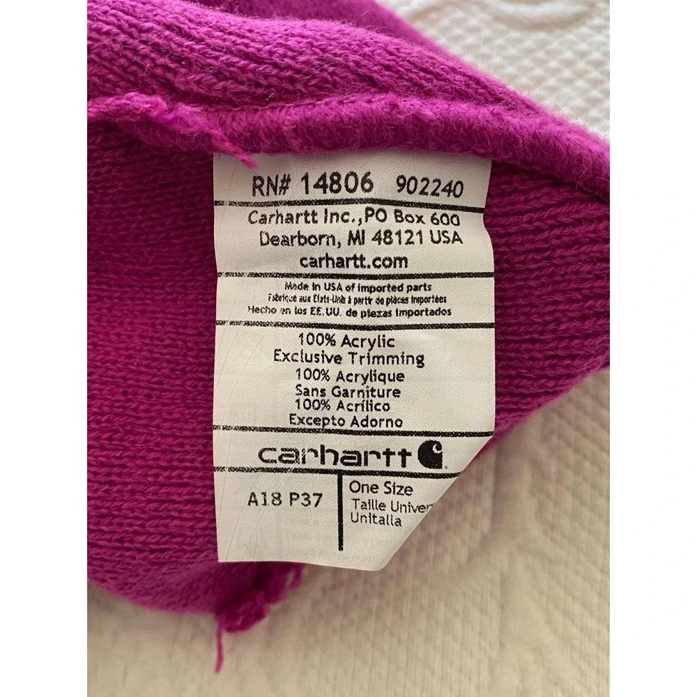 Carhartt Beanie Hat Fuchsia OSFM s2